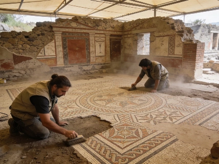 Roman Villa Mosaics Uncovered at Ancient Pompeiopolis in Türkiye Science.Report