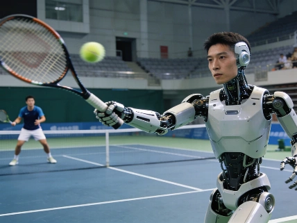 Humanoid Robots Complete 100 Rallies in Live Tennis Match in Beijing Science.Report