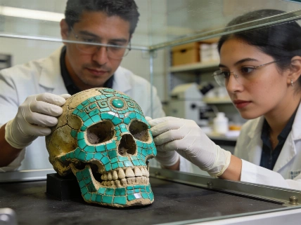 Mixtec Turquoise-Mosaic Skull Returns to Mexico After Six Decades Science.Report