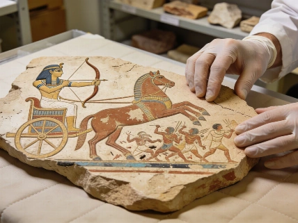Ancient Egyptian Relief Fragment Shows Pharaoh Overcoming Foreign Foes Science.Report