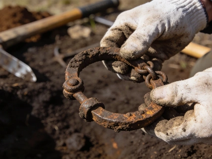 Iron Shackles at Allonnes Reveal Evidence of Celtic Slavery Scince.Report