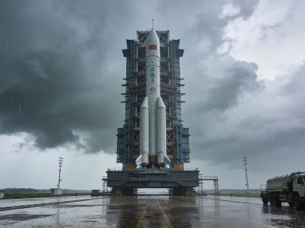 China Delays Chang'e 7 Moon South Pole Launch Amid Severe Weather Science.Report