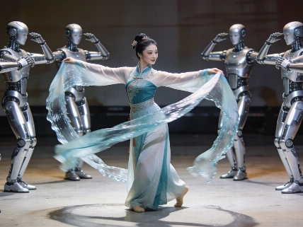Unitree Humanoids Bring Chinese Water Sleeve Dance to America's Got Talent Science.Report
