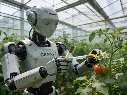 Humanoid Robot GEAIR 2.0 Automates Tomato Flower Pollination in Beijing Science.Report