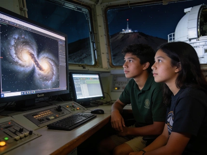 Gemini North Telescope Captures Spiral Galaxies in Active Merger Science.Report