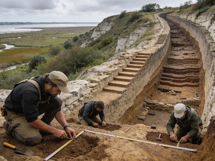 Medieval Stronghold Remains Unearthed Above Gironde Estuary in France Science.Report