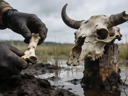 Aurochs Skull on Wooden Stake May Mark Mesolithic Burial Ritual Science.Report
