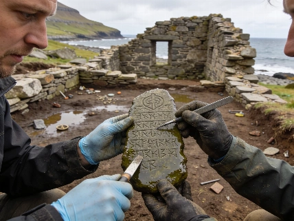 Rare Runestone and Christian Artifacts Found at Medieval Faroe Islands Site Science.Report