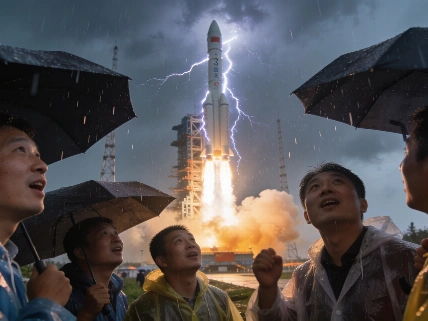Chinese Long March 3B Rocket Struck by Lightning Survives Launch Science.Report