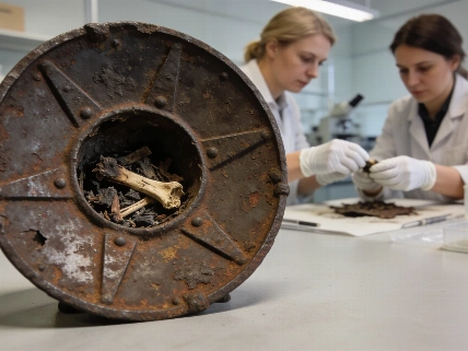 Iron Shield Boss With Cremated Remains Found in Polish Scrap Yard Science.Report