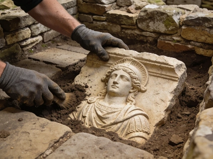 Roman Guardian Spirit Relief Found at Vindolanda Barracks Scince.Report