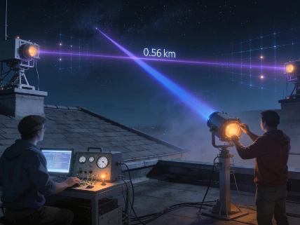 India Demonstrates a 5.56 km Free-Space Quantum Link Science.Report