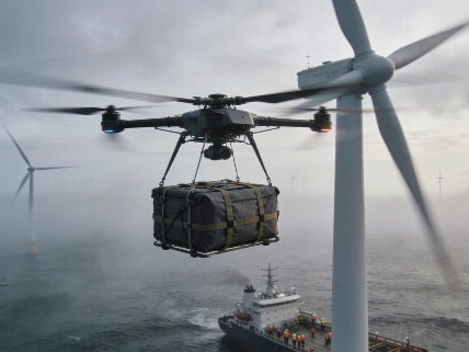 Cargo drones deliver maintenance kits to North Sea turbines Science.Report