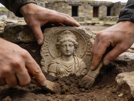 Roman Protective Deity Relief Found Beneath Vindolanda Barracks Scince.Report