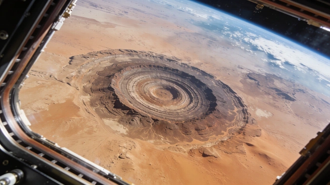 Richat Structure's Concentric Rings Imaged from the International Space Station Science.Report