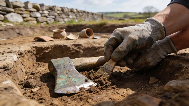 Medieval Structure and Bronze Age Axe Unearthed at Huttons Ambo Science.Report