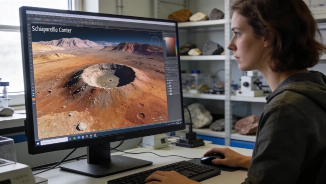 Mars Express Reveals Detailed 3D View of Schiaparelli Crater Science.Report