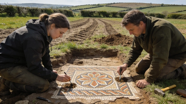 Roman Mosaic Uncovered at Devon Villa Site After 16 Years of Investigation Science.Report