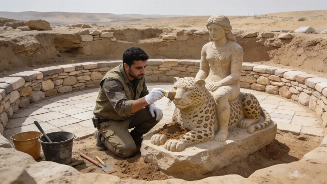 11,000-Year-Old Human-Leopard Sculpture Found at Karahantepe Science.Report