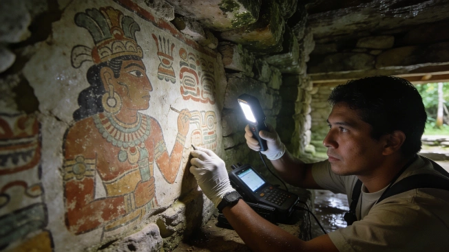 Early Maya Mural at Calakmul Depicts Mythical Hero Juun Ajaw Scince.Report