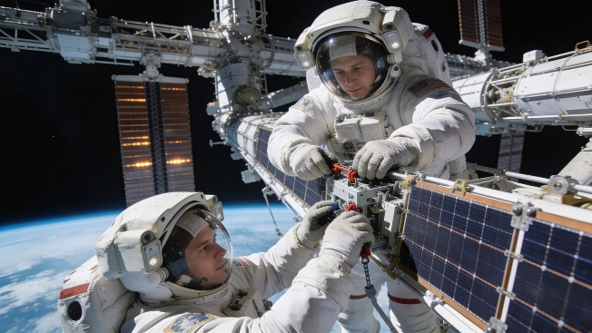 NASA Astronauts Complete Spacewalk to Prepare ISS for Solar Array Upgrade Science.Report