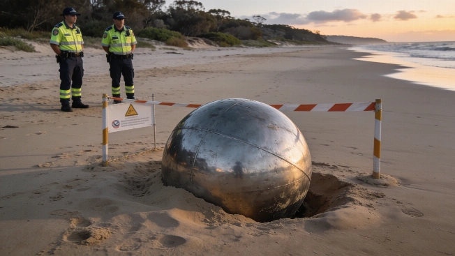 Metal Spheres on Australian Beach Highlight Space Debris Uncertainty Science.Report