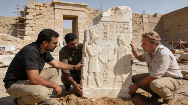Assyrian Royal Stele Discovered at Nineveh's Sun Gate Science.Report