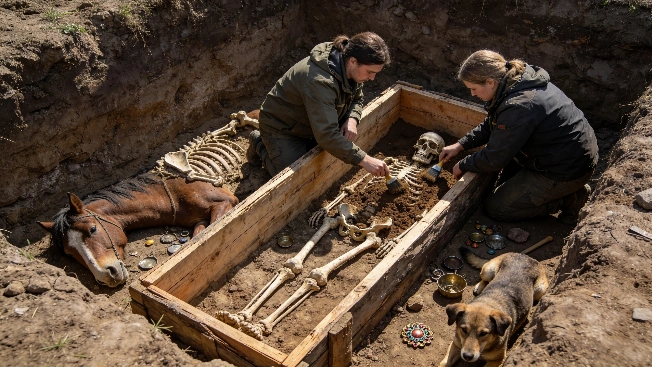 Medieval Chamber Tomb in Russia Reveals Elite Burial with Horse and Dog Science.Report