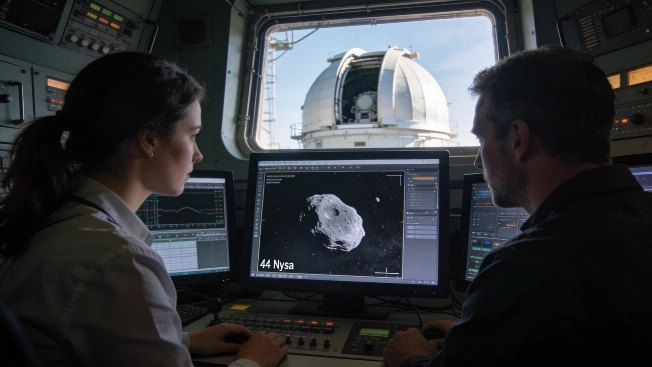 Triple-Lobed Asteroid 44 Nysa Imaged With Orbiting Moon in Asteroid Belt Science.Report