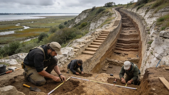 Medieval Stronghold Remains Unearthed Above Gironde Estuary in France Science.Report