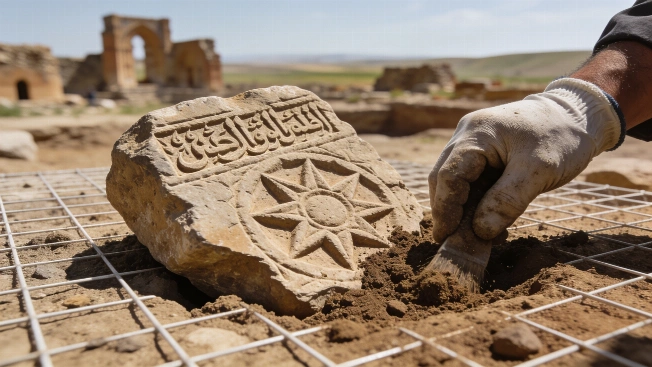 Seljuk Inscribed Stone Fragment Reveals Medieval Islamic Practice at Ani Science.Report
