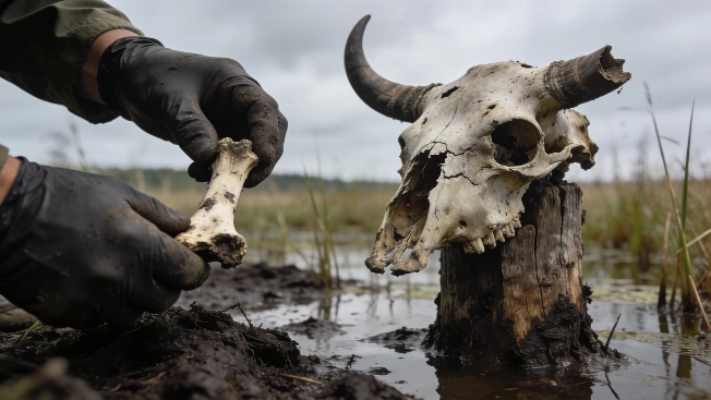 Aurochs Skull on Wooden Stake May Mark Mesolithic Burial Ritual Science.Report