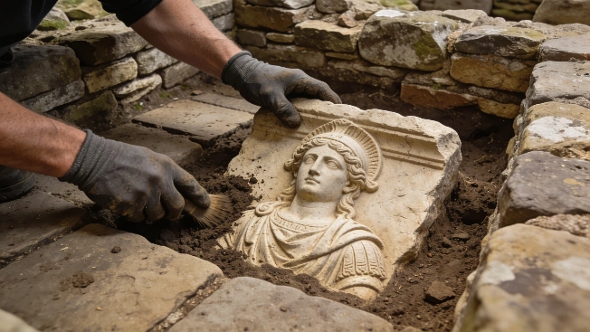 Roman Guardian Spirit Relief Found at Vindolanda Barracks Scince.Report