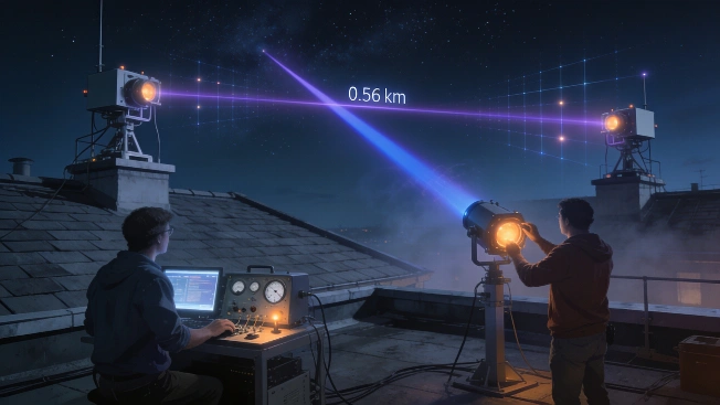 India Demonstrates a 5.56 km Free-Space Quantum Link Science.Report