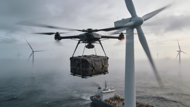 Cargo drones deliver maintenance kits to North Sea turbines Science.Report